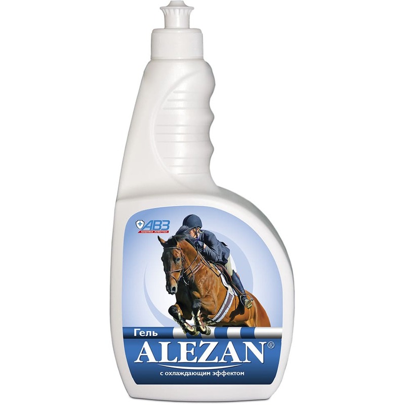 АВЗ Alezan гель для лошадей с охлаждающий эффектом 500 мл авз alezan охлаждающе разогревающий гель для лошадей 2 в 1 500 мл