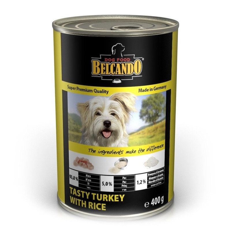 Консервы для собак Belcando Super Premium с индейкой и рисом - 400 г belcando belcando junior lamb