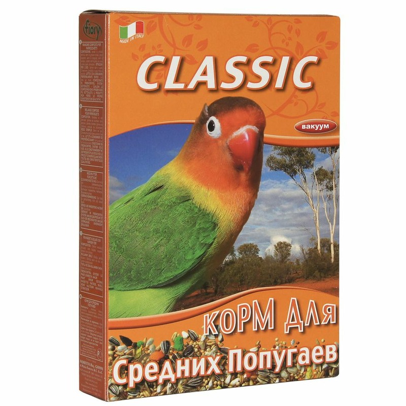 Fiory корм для средних попугаев Classic 400 г корм titbit classic для средних попугаев 0 5 кг