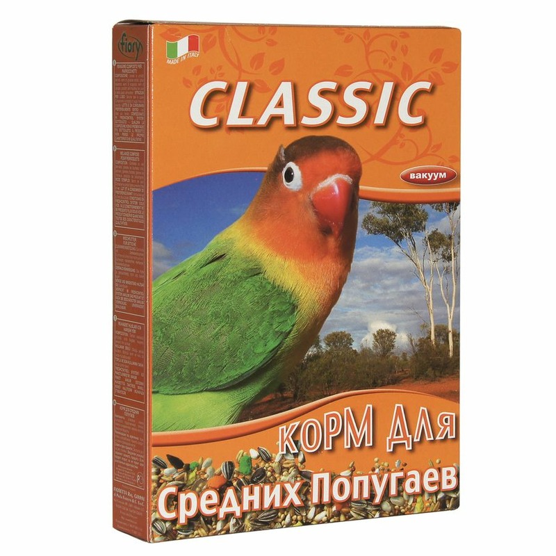 Fiory корм для средних попугаев Classic корм fiory classic для средних попугаев 2 6 кг
