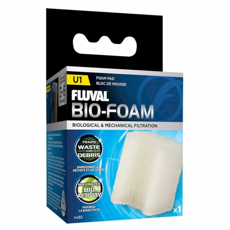 fluval fluval уголь активированный для фильтра fluval 900 г a1447 Fluval губка для фильтра U1 60х85х15мм (A485)