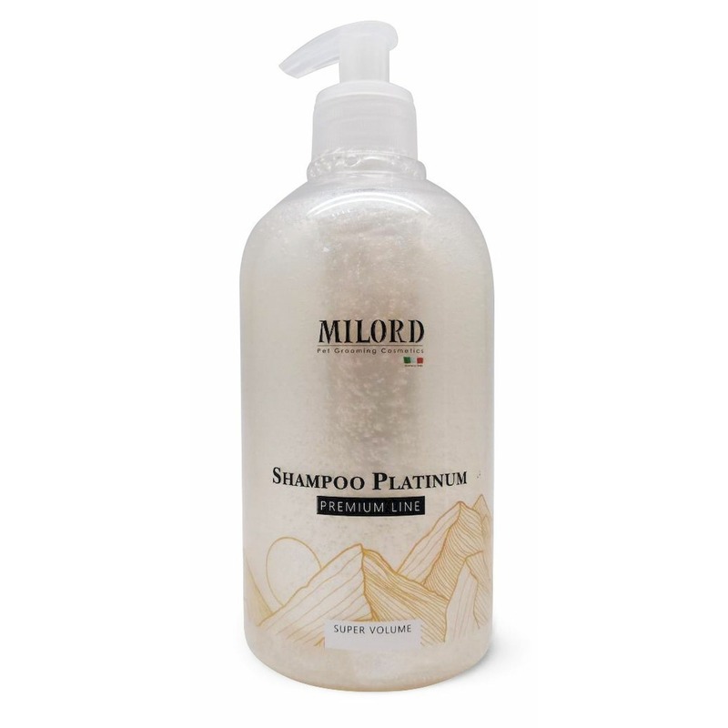Milord Shampoo Platinum Premium Line Super Volume шампунь для собак и кошек, для придания объема - 500 мл
