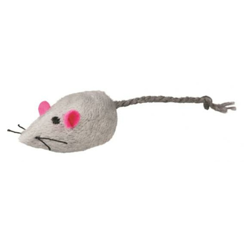 Игрушка-мышка Trixie для кошек с колокольчиком 5 см плюшевая тоннель trixie для кошек в горошек 25х50 см флисовый