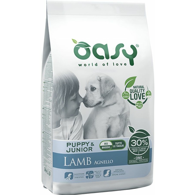 Oasy Dry Dog OAP Puppy All Breed Монопротеин сухой корм для щенков с ягненком - 2,5 кг oasy puppy