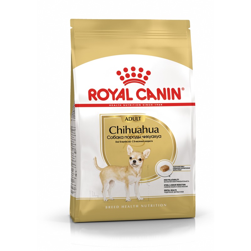 Royal Canin Chihuahua Adult полнорационный сухой корм для взрослых собак породы чихуахуа - 500 г сухой корм для собак чихуахуа 8 месяцев royal canin chihuahua adult 500 г
