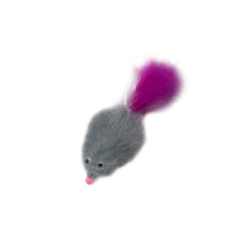 Semi игрушка для кошек, мышь с перьями, серая игрушка котенок сизаль мышь с перьями и мятой 6 5 см тм 2011