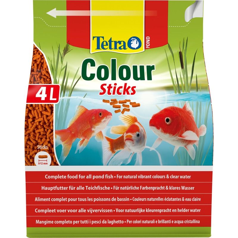 Корм Tetra Pond Color Sticks для прудовых рыб палочки для окраски - 4 л корм для рыб tetra pond sticks 4 663 кг