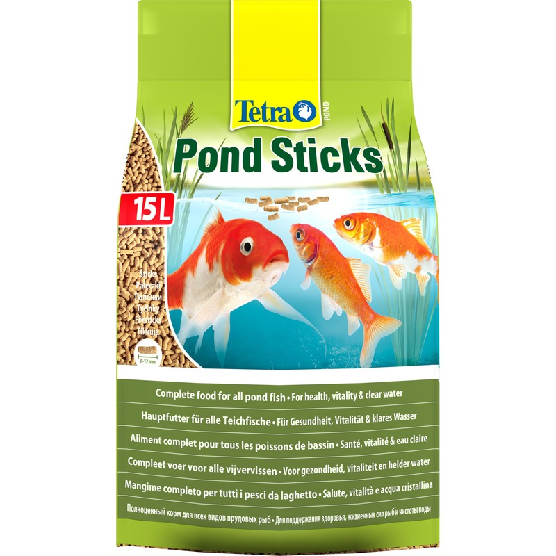 Корм Tetra Pond Sticks для прудовых рыб в палочках - 15 л tetra средство tetra pond crystal water для очистки прудовой воды от мути 3 л