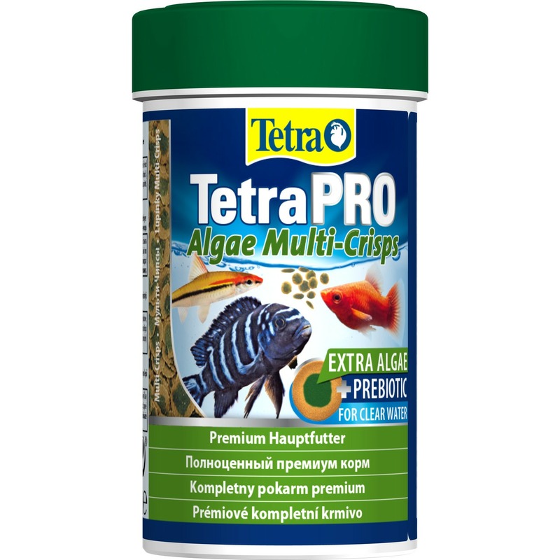 корм tetra pro algae crisps растительный для всех видов рыб в чипсах 500 мл Корм Tetra Pro Algae Crisps растительный для всех видов рыб в чипсах - 100 мл