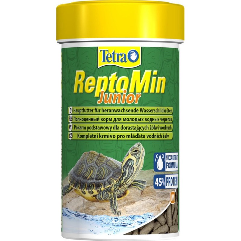 tetra reptomin junior корм в виде палочек для молодых водных черепах 100 мл Корм Tetra ReptoMin Junior для молодых водных черепах в виде палочек - 100 мл