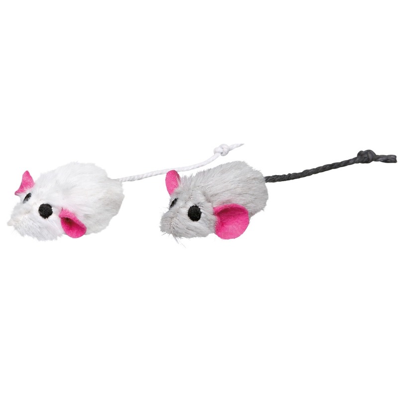 Trixie мышка для кошек 5 см с мятой, в ассортименте игрушка котенок сизаль мышь с перьями и мятой 6 5 см тм 2011